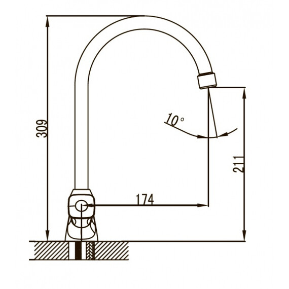 СМЕСИТЕЛЬ ДЛЯ КУХНИ KAISER TOPAZ 17233