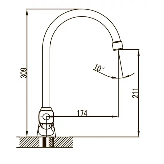 СМЕСИТЕЛЬ ДЛЯ КУХНИ KAISER TOPAZ 17233