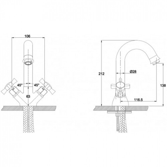 СМЕСИТЕЛЬ ДЛЯ КУХНИ KAISER CROSS 41011