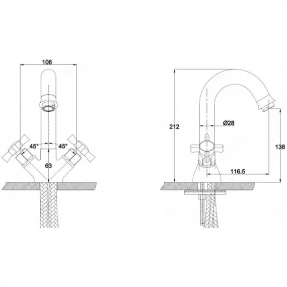 СМЕСИТЕЛЬ ДЛЯ КУХНИ KAISER CROSS 41011
