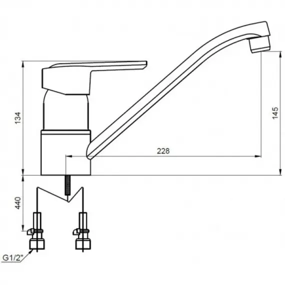 СМЕСИТЕЛЬ ДЛЯ КУХНИ KAISER ORBIT 20033