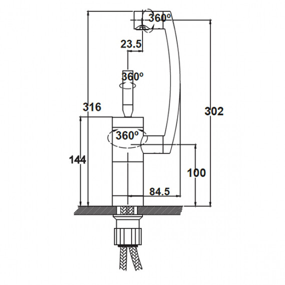 СМЕСИТЕЛЬ ДЛЯ КУХНИ KAISER MERKUR 27033
