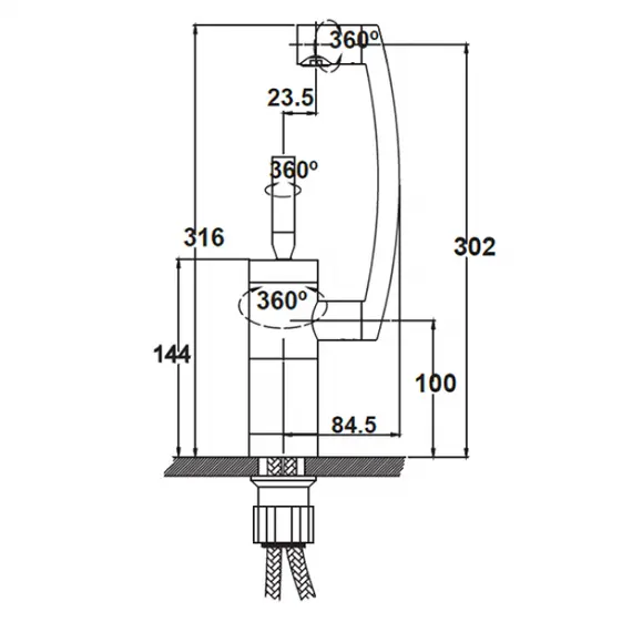 СМЕСИТЕЛЬ ДЛЯ КУХНИ KAISER MERKUR 27033
