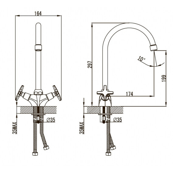 СМЕСИТЕЛЬ ДЛЯ КУХНИ KAISER CRYSTAL 28133