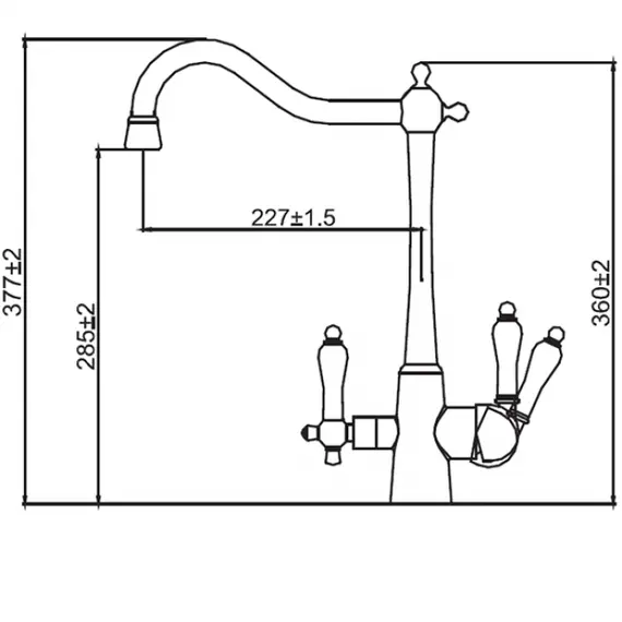 СМЕСИТЕЛЬ ДЛЯ КУХНИ KAISER VINCENT  31844-3