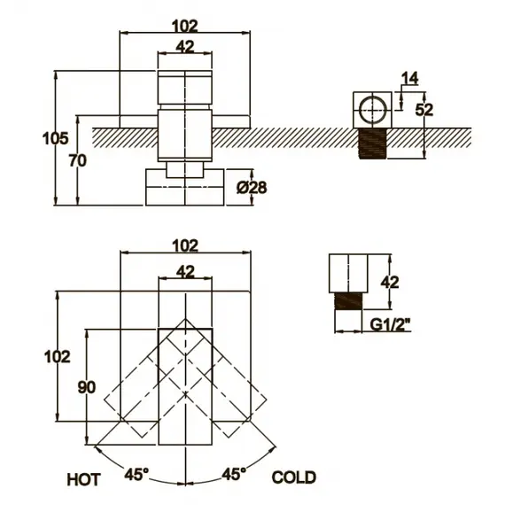 ВСТРАИВАЕМЫЙ СМЕСИТЕЛЬ KAISER SONAT 34177