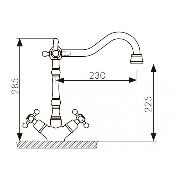 СМЕСИТЕЛЬ ДЛЯ КУХНИ KAISER CARLSON STYLE 44133-1