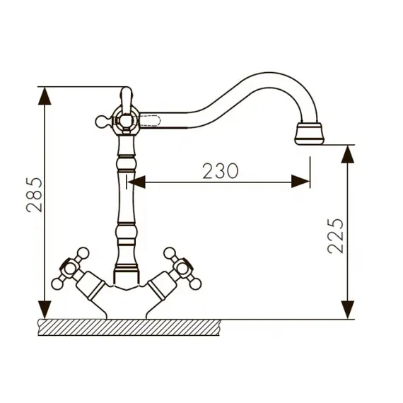 СМЕСИТЕЛЬ ДЛЯ КУХНИ KAISER CARLSON STYLE 44133-1