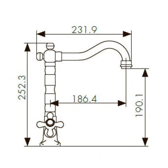 СМЕСИТЕЛЬ ДЛЯ КУХНИ KAISER CARLSON STYLE 44233