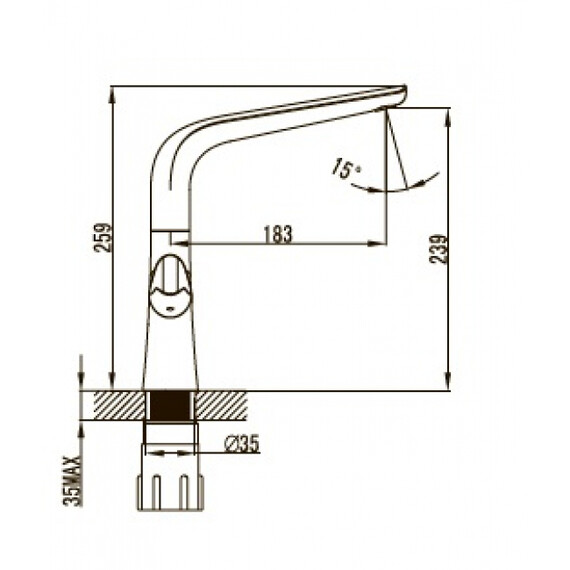 СМЕСИТЕЛЬ ДЛЯ КУХНИ KAISER SUER 46133
