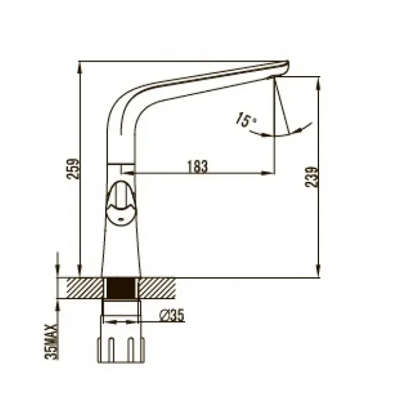 СМЕСИТЕЛЬ ДЛЯ КУХНИ KAISER SUER 46133