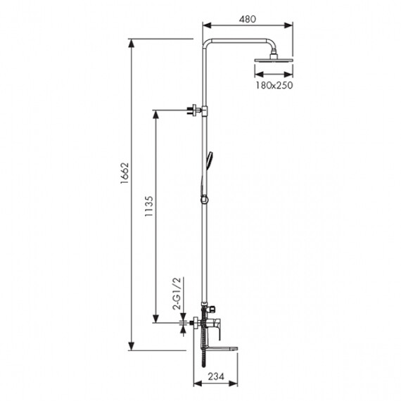 ДУШЕВАЯ СТОЙКА KAISER LINEAR 59182