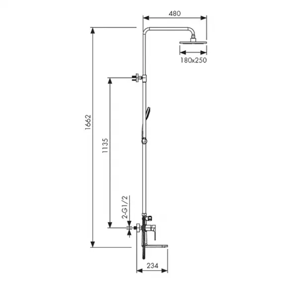 ДУШЕВАЯ СТОЙКА KAISER LINEAR 59182