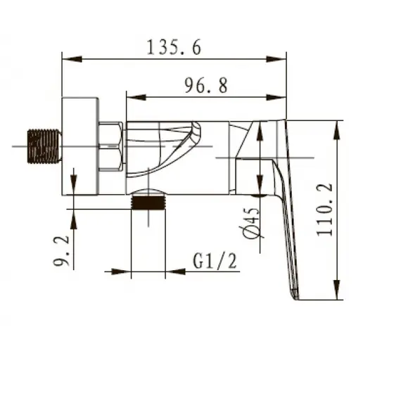 СМЕСИТЕЛЬ ДЛЯ ДУША KAISER ATRIO 60077