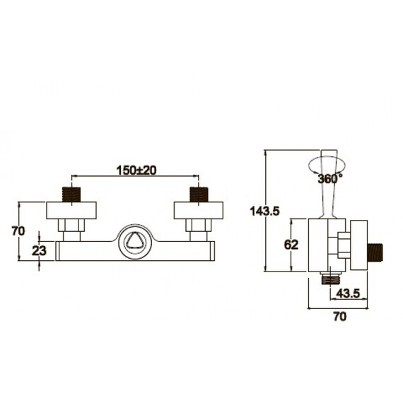 СМЕСИТЕЛЬ ДЛЯ ДУША KAISER VISTA 65077