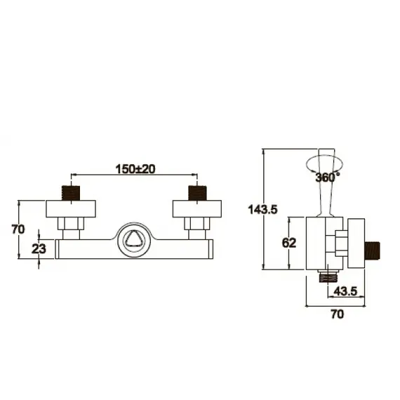 СМЕСИТЕЛЬ ДЛЯ ДУША KAISER VISTA 65077