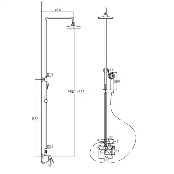 ДУШЕВАЯ СТОЙКА KAISER GUSS 68182