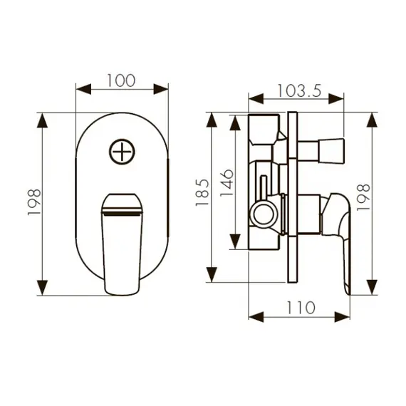 ВСТРАИВАЕМЫЙ СМЕСИТЕЛЬ KAISER GLORY 69177