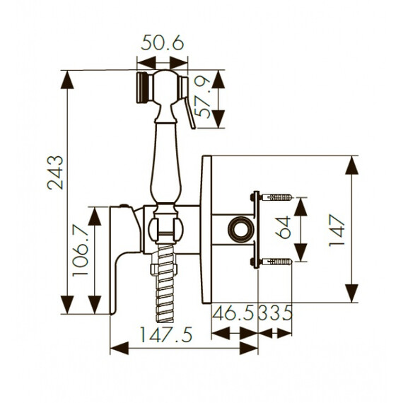 ГИГИЕНИЧЕСКИЙ ДУШ KAISER SENA 74188