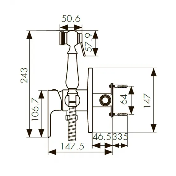 ГИГИЕНИЧЕСКИЙ ДУШ KAISER SENA 74188