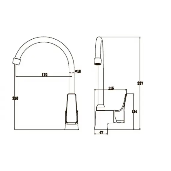 СМЕСИТЕЛЬ ДЛЯ КУХНИ KAISER CLEVER 76044