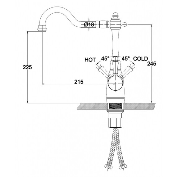 СМЕСИТЕЛЬ ДЛЯ КУХНИ KAISER KING 77044-3