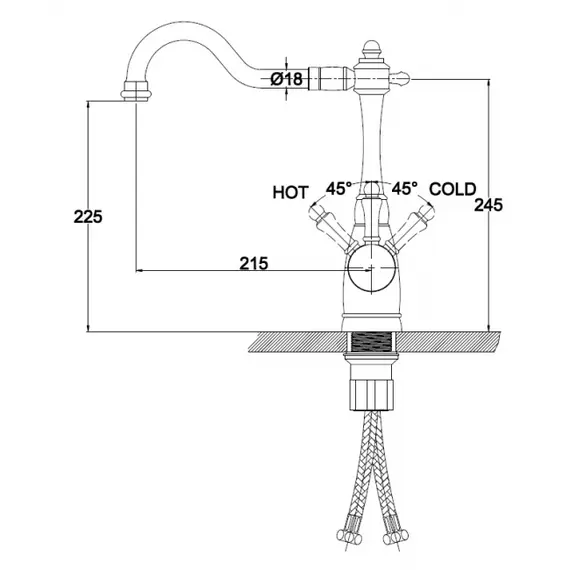 СМЕСИТЕЛЬ ДЛЯ КУХНИ KAISER KING 77044-3