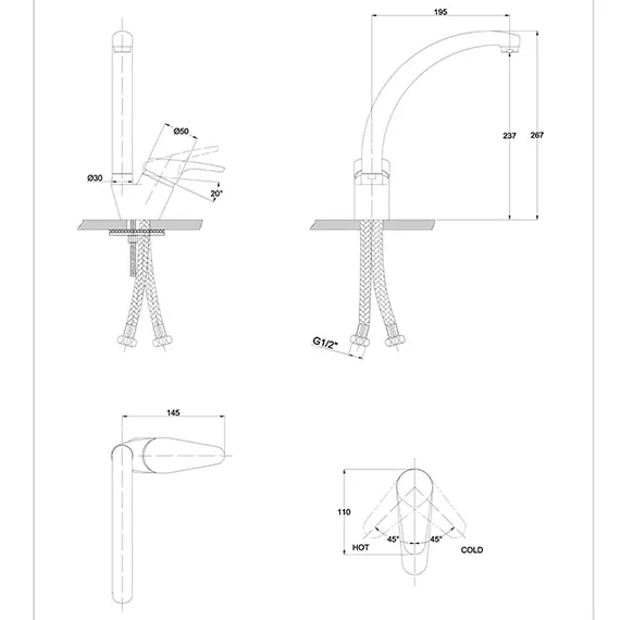 СМЕСИТЕЛЬ ДЛЯ КУХНИ KAISER COUNTY 55244-6