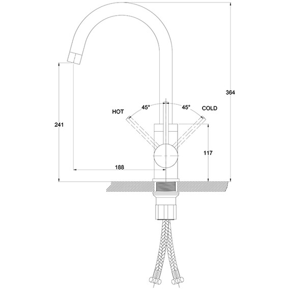 СМЕСИТЕЛЬ ДЛЯ КУХНИ KAISER MERKUR 26633
