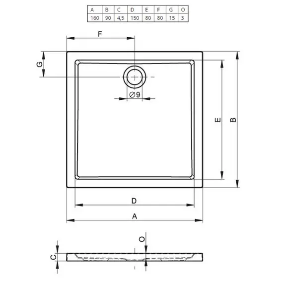 АКРИЛОВЫЙ ДУШЕВОЙ ПОДДОН RIHO ZURICH 258 160X90 БЕЛЫЙ