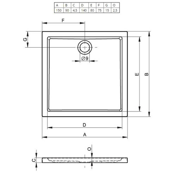 АКРИЛОВЫЙ ДУШЕВОЙ ПОДДОН RIHO ZURICH 264 150X90 БЕЛЫЙ