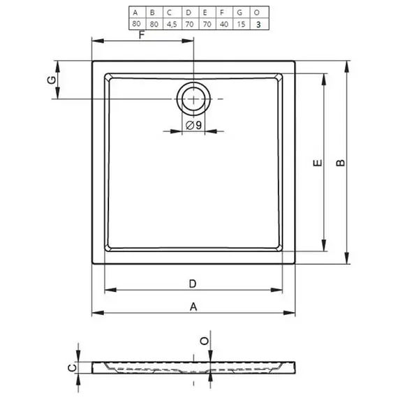 АКРИЛОВЫЙ ДУШЕВОЙ ПОДДОН RIHO ZURICH 248 80X80 БЕЛЫЙ