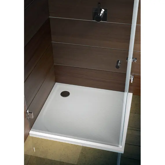 ДУШЕВОЙ ПОДДОН ИЗ ЛИТЬЕВОГО МРАМОРА RIHO KOLPING DB20 80X80 БЕЛЫЙ + СИФОН