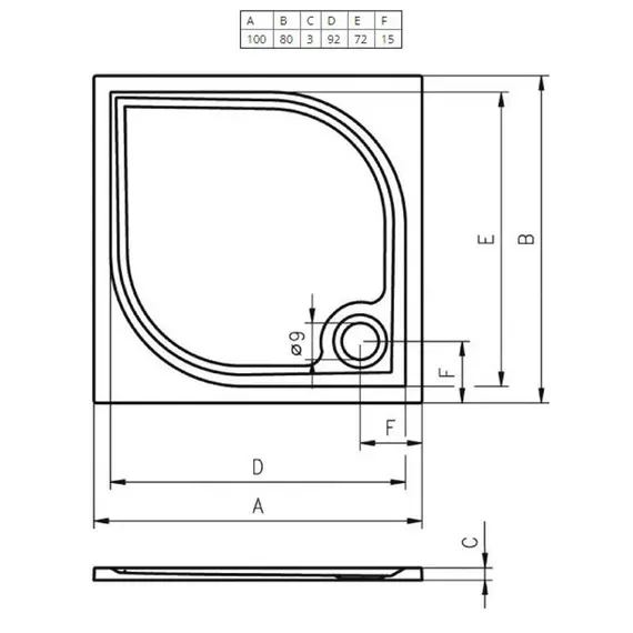 ДУШЕВОЙ ПОДДОН ИЗ ЛИТЬЕВОГО МРАМОРА RIHO KOLPING DB31 100X80 БЕЛЫЙ + СИФОН