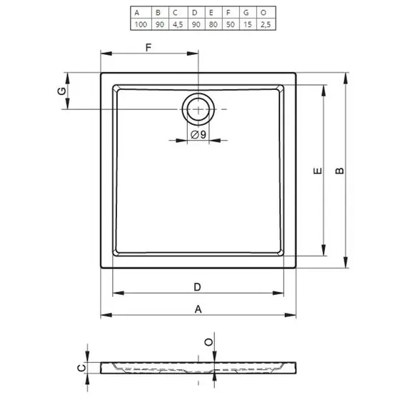 АКРИЛОВЫЙ ДУШЕВОЙ ПОДДОН RIHO ZURICH 252 100X90 БЕЛЫЙ