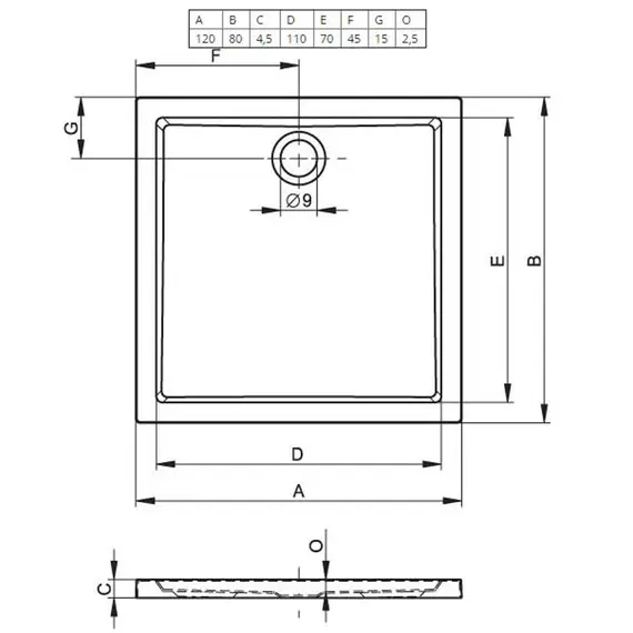 АКРИЛОВЫЙ ДУШЕВОЙ ПОДДОН RIHO ZURICH 274 120X80 БЕЛЫЙ