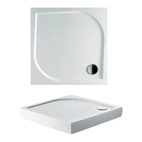 ДУШЕВОЙ ПОДДОН ИЗ ЛИТЬЕВОГО МРАМОРА RIHO KOLPING DB21 90X90 БЕЛЫЙ + СИФОН