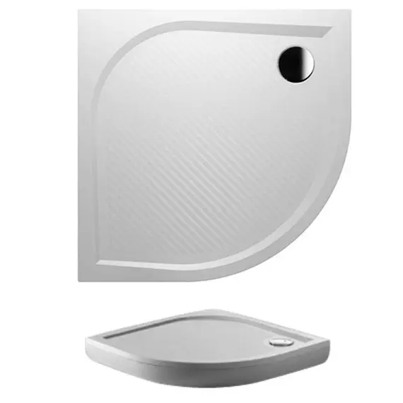 ДУШЕВОЙ ПОДДОН ИЗ ЛИТЬЕВОГО МРАМОРА RIHO KOLPING DB18 100X100 R55 БЕЛЫЙ + СИФОН
