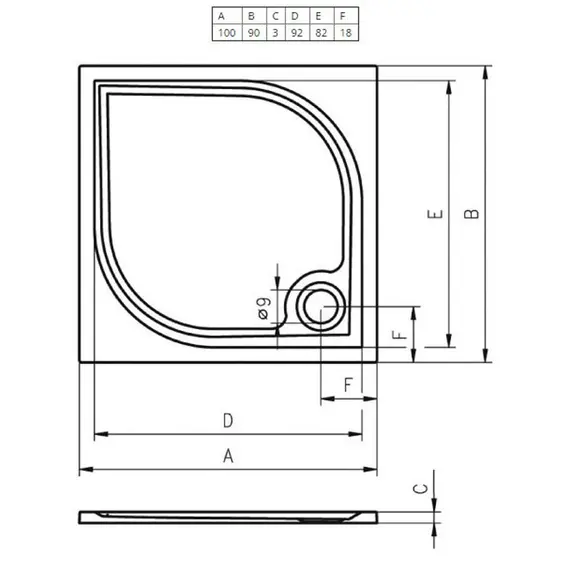 ДУШЕВОЙ ПОДДОН ИЗ ЛИТЬЕВОГО МРАМОРА RIHO KOLPING DB32 100X90 БЕЛЫЙ + СИФОН
