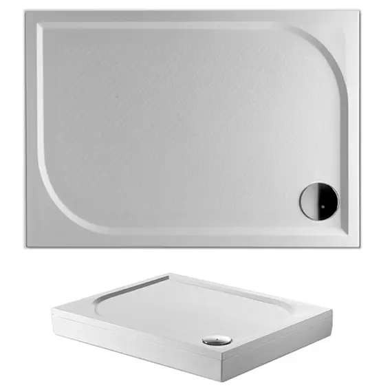 ДУШЕВОЙ ПОДДОН ИЗ ЛИТЬЕВОГО МРАМОРА RIHO KOLPING DB32 100X90 БЕЛЫЙ + СИФОН