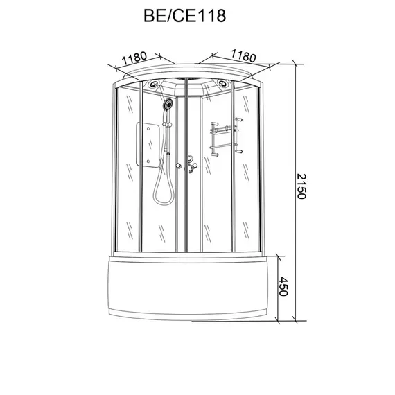 ДУШЕВАЯ КАБИНА PARLY CE118