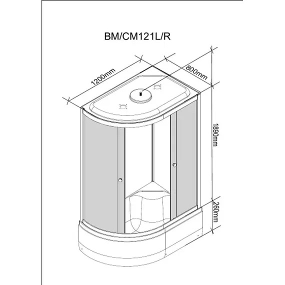 ДУШЕВАЯ КАБИНА PARLY CM121L/R