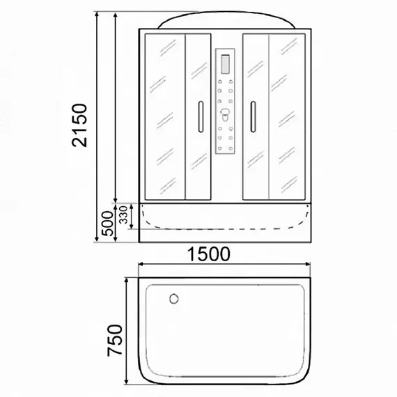 ДУШЕВОЙ БОКС PARLY CNE150