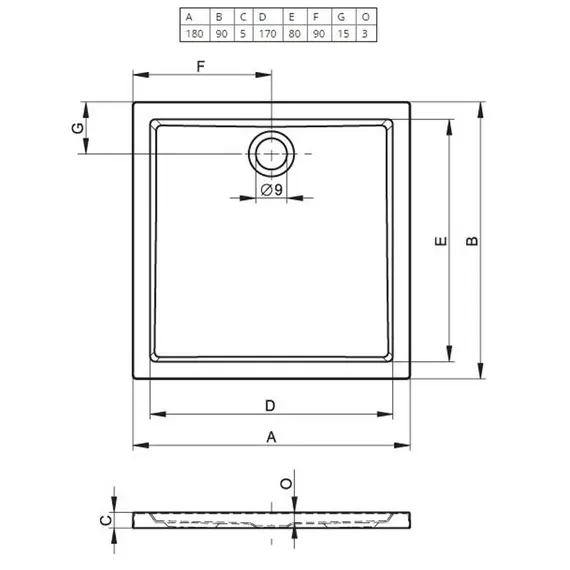 АКРИЛОВЫЙ ДУШЕВОЙ ПОДДОН RIHO ZURICH 276 180X90 БЕЛЫЙ