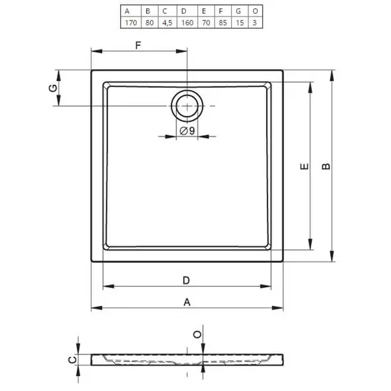 АКРИЛОВЫЙ ДУШЕВОЙ ПОДДОН RIHO ZURICH 246 170X80 БЕЛЫЙ