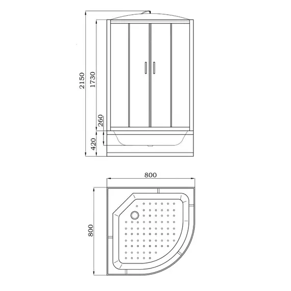 ДУШЕВАЯ КАБИНА PARLY ET82