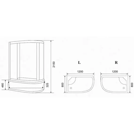 ДУШЕВАЯ КАБИНА PARLY ET122L/R
