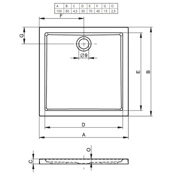 АКРИЛОВЫЙ ДУШЕВОЙ ПОДДОН RIHO ZURICH 272 100X80 БЕЛЫЙ