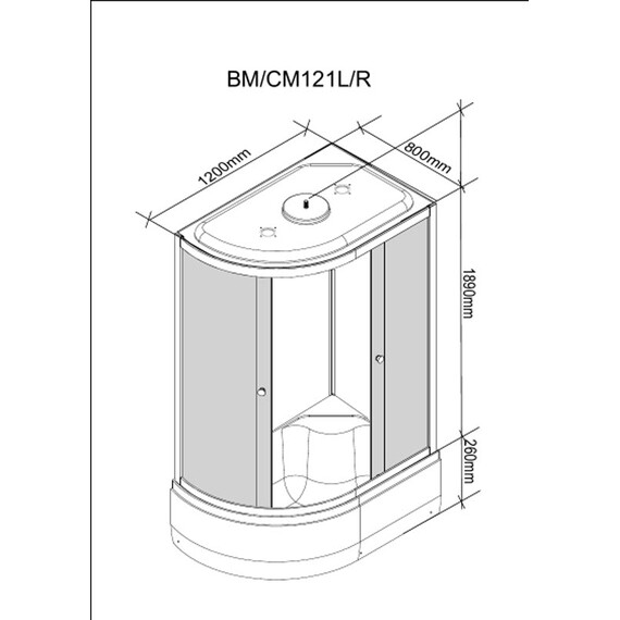 ДУШЕВАЯ КАБИНА PARLY CM121L/R