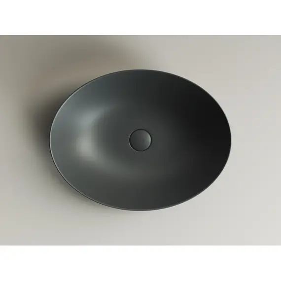УМЫВАЛЬНИК ЧАША НАКЛАДНАЯ ОВАЛЬНАЯ CERAMICA NOVA ELEMENT 520*395*130ММ ЦВЕТ ТЕМНЫЙ АНТРАЦИТ МАТОВЫЙ